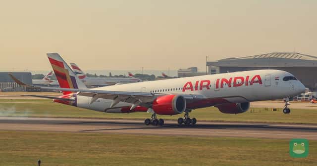 An Air India Airbus A350-900 at London Heathrow. Air India and SBI Card plan a co-branded Maharaja Club credit card.