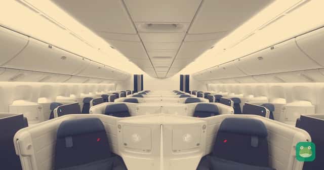 Air France Boeing 777 business cabin. Amex's 20% Aeromexico bonus runs alongside a 25% bonus to Flying Blue, both ending around October 31. Representative airline photo.