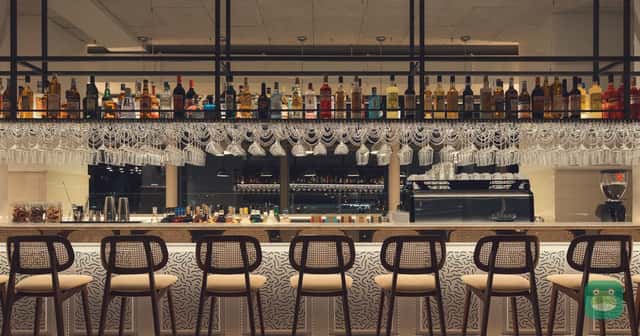Bar and lobby at Ruby Lilou in Marseille.